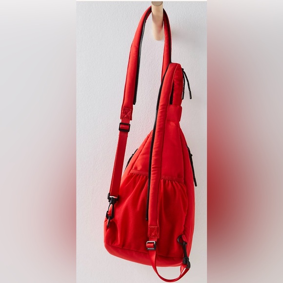 FREE PEOPLE FP Movement Cakewalk Sling Flame New With Tags Red - Picture 4 of 7